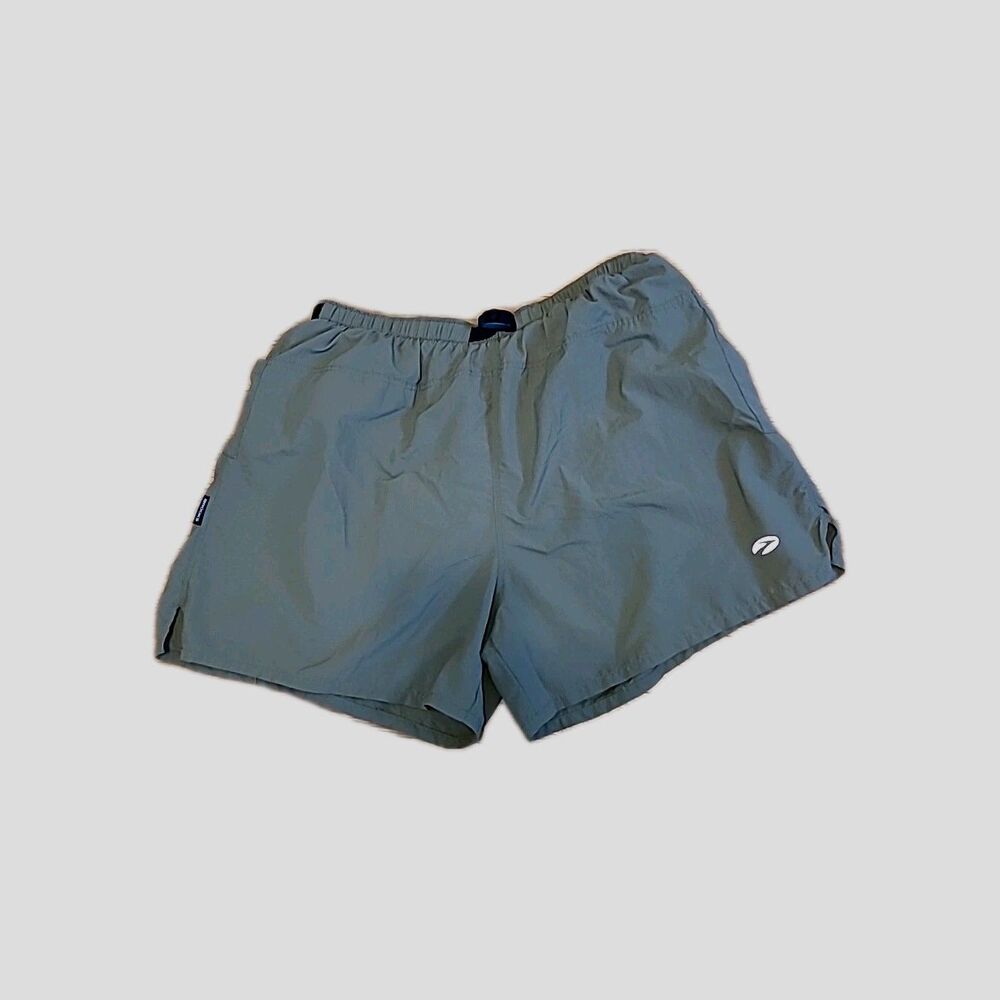 Brooks Mens Sz L Shorts Mesh Lining 5" Inseam 16" Length Green